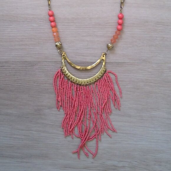 Coral Bohemian Necklace - Picture 2 of 7